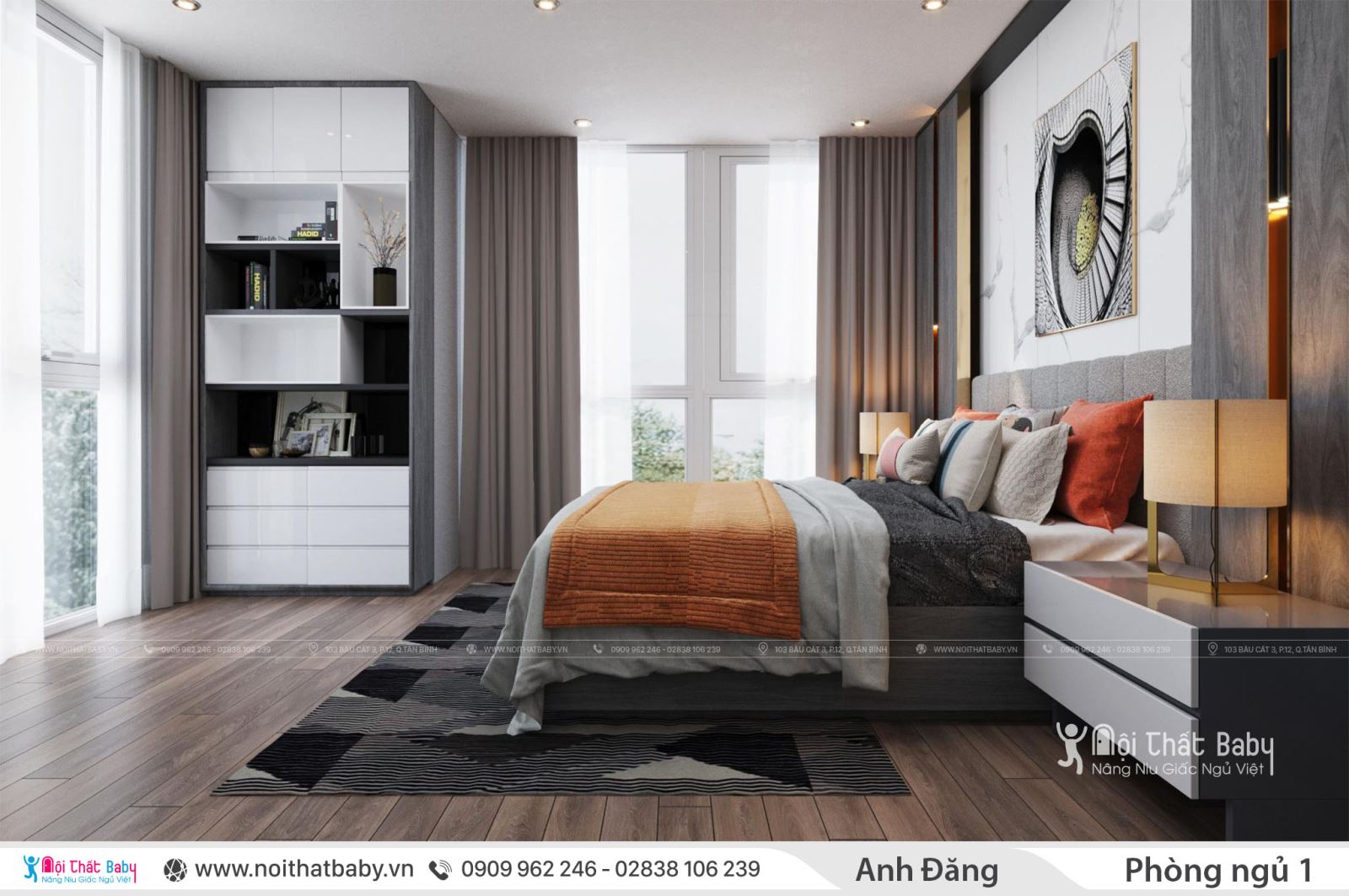 Thiết kế nội thất nhà phố quận Bình Thạnh phong cách hiện đại
